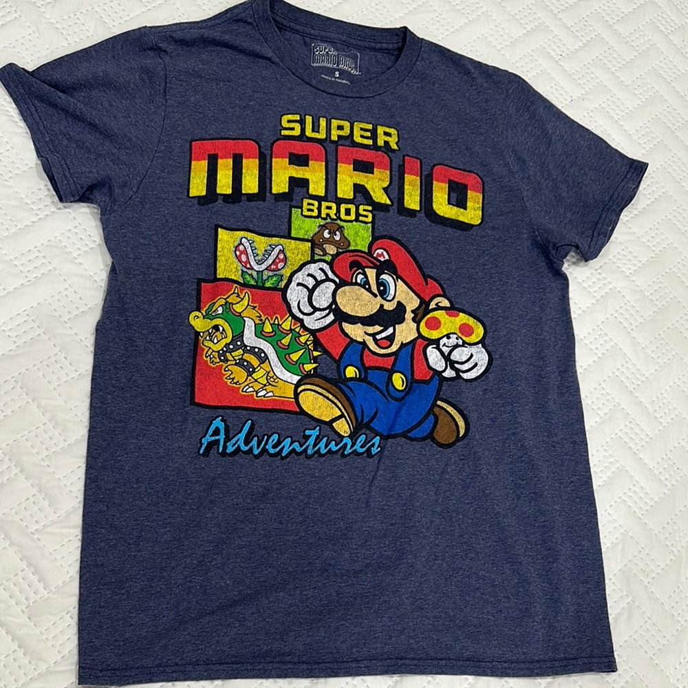 Nintendo Super Mario Bros Blue T-Shirt